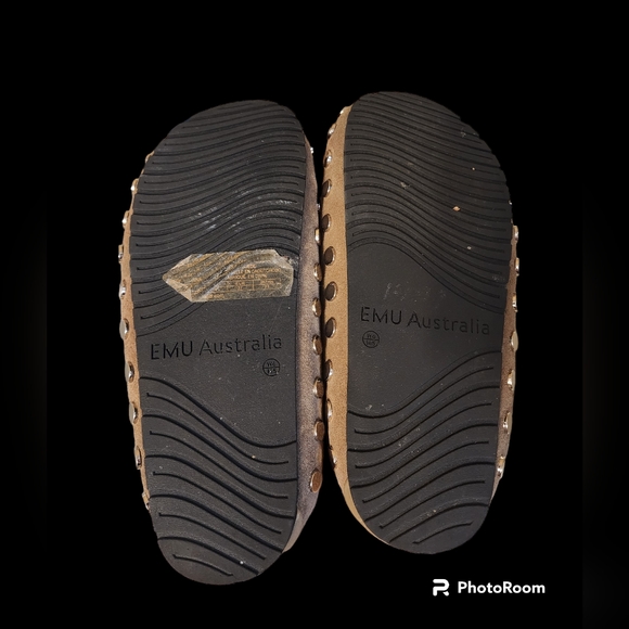 Rebecca Minkoff X Emu Australia Monch Mules Sheepskin Suede Cork Designer Grey 6 - Picture 5 of 7